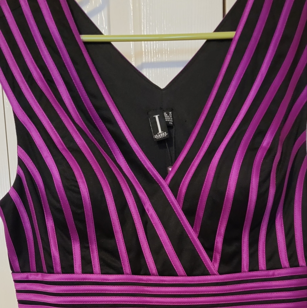 Black and purple elegant dress